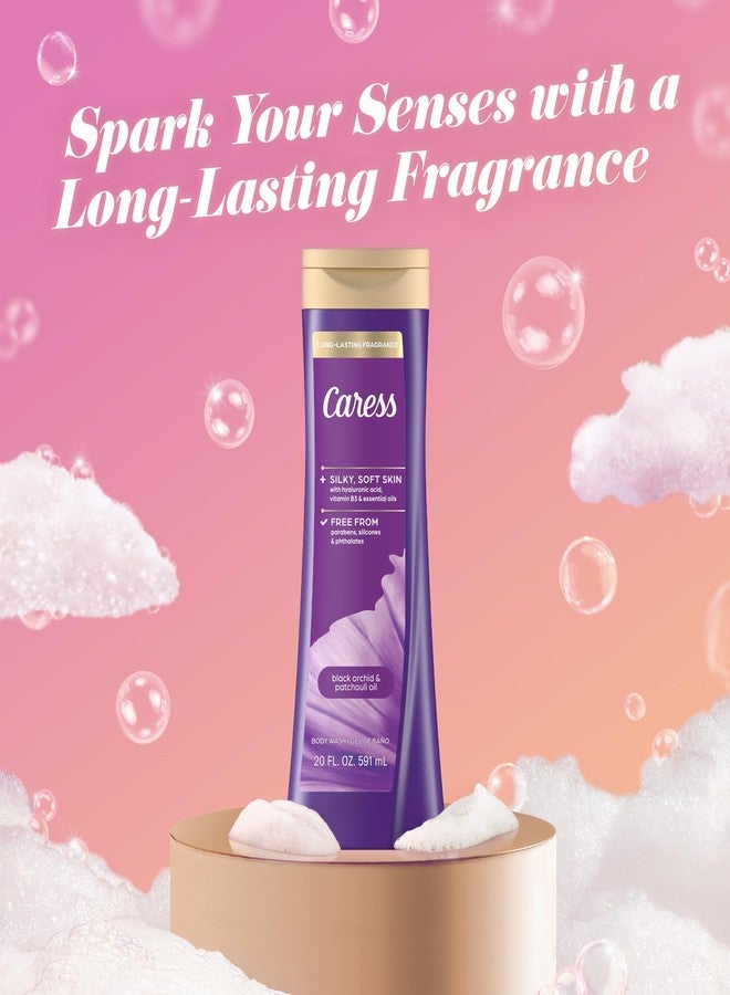 Caress Body Wash for Women, Black Orchid & Patchouli Oil, Relaxing, Fragrant Shower Gel to Relax and Recharge, 20 fl oz, 4 Pack - Image 5