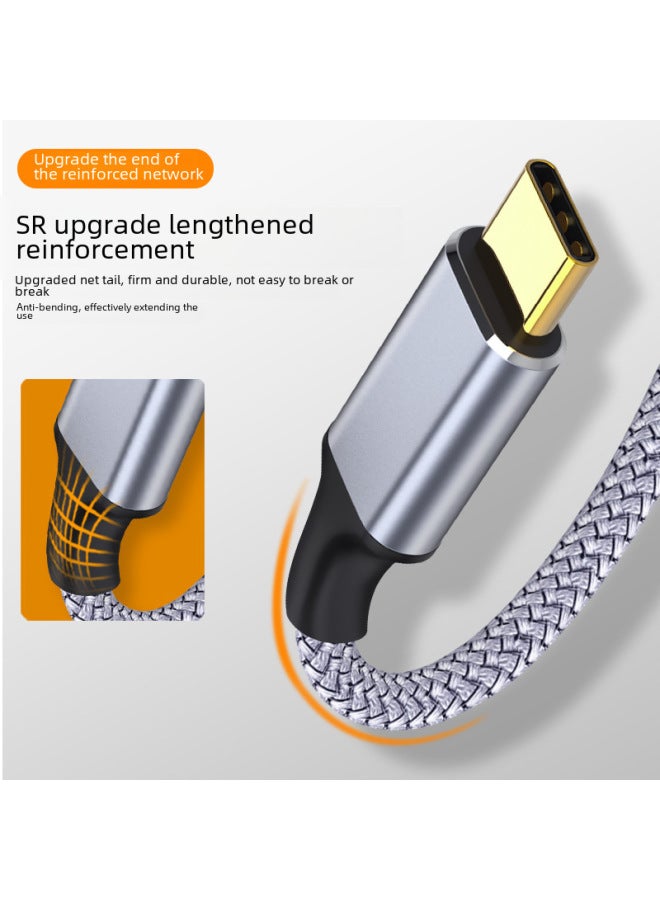 Typec Mobile Hard Disk Data Cable Microusb3.0 Applicable Mobile Phone Connection Western Toshiba Seagate Hard Disk Box-Color:Grey 3.0typec To MK 】-Line Length:2 M - Image 5