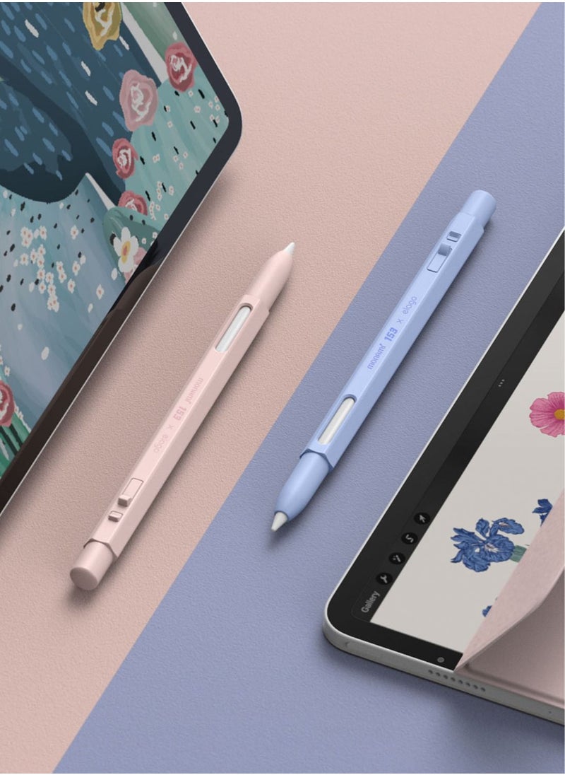 غطاء حافظة قلم Monami لقلم Apple الجيل الثاني، تصميم كلاسيكي، متوافق مع الشحن المغناطيسي والصنبور المزدوج - الفاوانيا