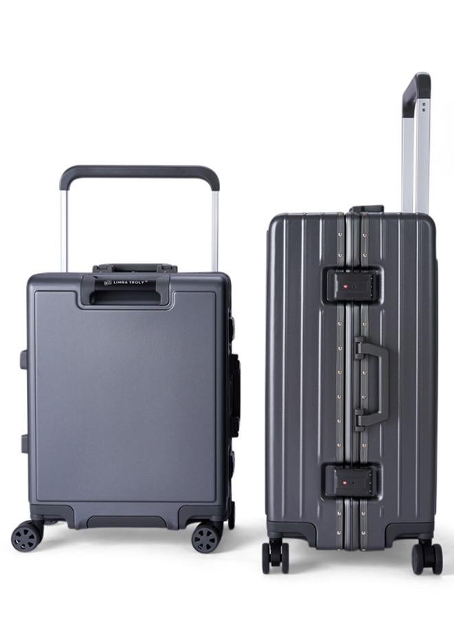LIMRA travel bags from limra made of pc , consisting of two pieces , size 21"-25" inches, grey color - Image 2