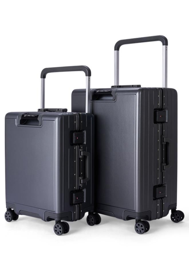 LIMRA travel bags from limra made of pc , consisting of two pieces , size 21"-25" inches, grey color - Image 3