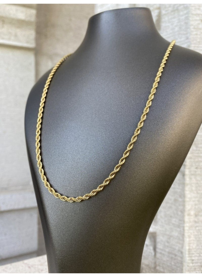 Steel Chain Necklace - Gold Color - Twist Chain (Does Not Tarnish or Rust) - pzsku/ZD92EAEA6974ACF9E8C59Z/45/_/1730845028/72f51e24-c15c-491e-be02-ce5bdf8766ab