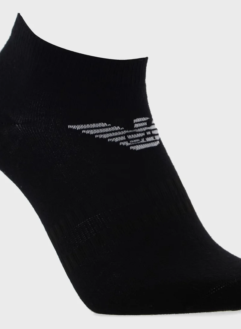 EMPORIO ARMANI 3 Pack Logo Ankle Socks