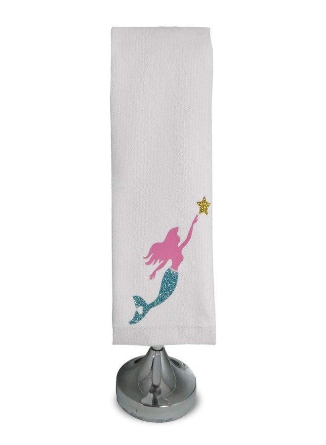 Ebsem Marine Style Hand Dish Towel 2 Pieces Set Premium Quality Turkish Towels Super Soft, Plush and Highly Absorbent Bath Hammam Gym Nautical Yacht Boat (White, Mermaid) - Image 4