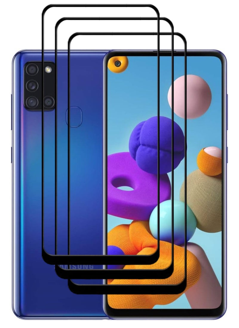 ACLIX 3 Pieces Antistatic ESD Dustproof Premium Quality High Definition Tempered Glass Screen Protector Designed For Samsung Galaxy A21s - Image 1