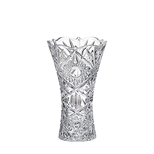 Incrizma Flower Vases 9 Inches, Crystal Clear Glass Vases for Flowers, Modern Large Glass Home Office Decor for Living Room Dining Table Centerpieces, Birthday and Wedding Party (23 cm) - Image 4