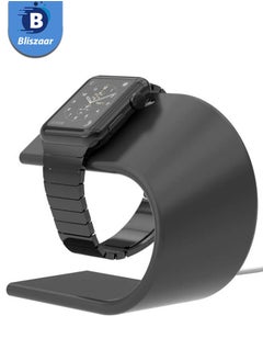 Bliszaar Smart Watch Stand, Watch Holder, Charging Station Base, U Shape New Design with a Metallic Feel, Suitable For Apple Watch Series, Black  - Image 2