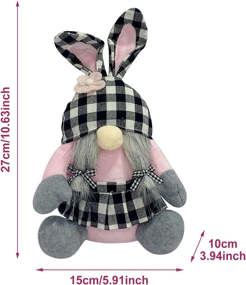 cheekyglo Easter Rabbit Ears, Faceless Old Man Dwarf Goblin Doll, Easter Dwarf Doll with Glowing Rabbit Ears, Plush Faceless Doll Desktop Decoration Standing Bottom - Image 3