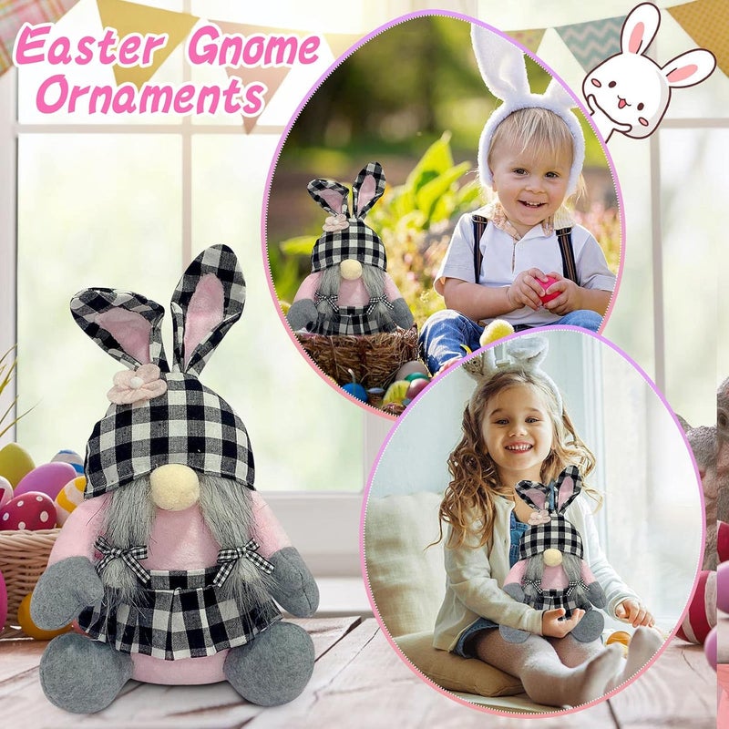 cheekyglo Easter Rabbit Ears, Faceless Old Man Dwarf Goblin Doll, Easter Dwarf Doll with Glowing Rabbit Ears, Plush Faceless Doll Desktop Decoration Standing Bottom - Image 2
