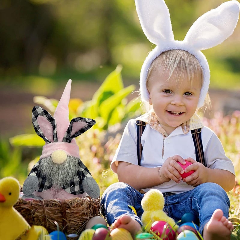 cheekyglo Easter Rabbit Ears, Faceless Old Man Dwarf Goblin Doll, Easter Dwarf Doll with Glowing Rabbit Ears, Plush Faceless Doll Desktop Decoration Standing Bottom - Image 4