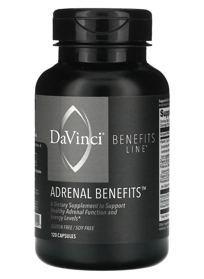 DaVinci Laboratories Benefits Line Adrenal Benefits 120 Capsules 