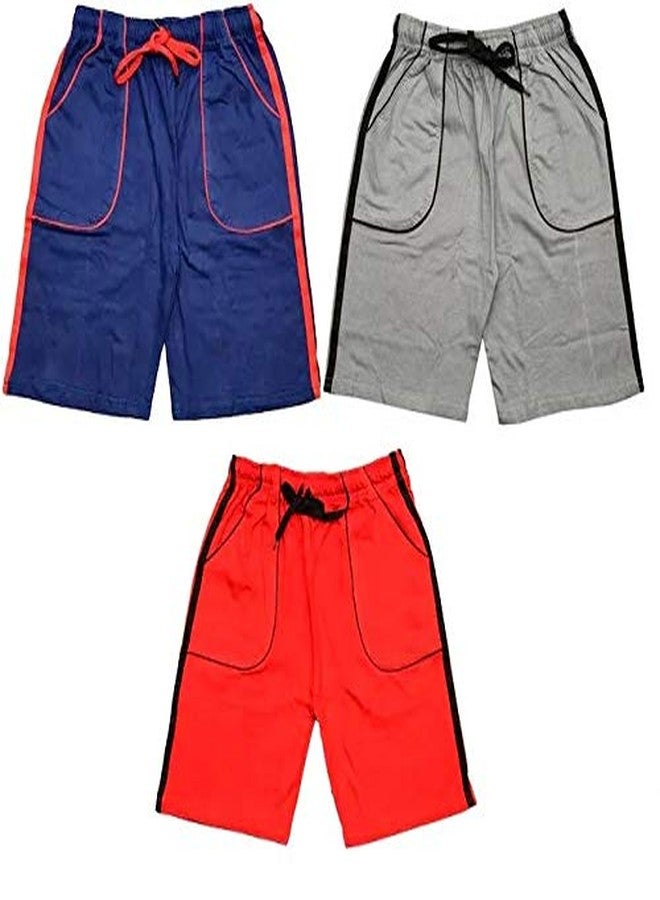 شورتات أوكارا للأطفال الرضع (OKR-COTTON-PAIN-SHORTS-BOY-PO3-5-6Y_Multicolored_5-6 Years) - Image 1