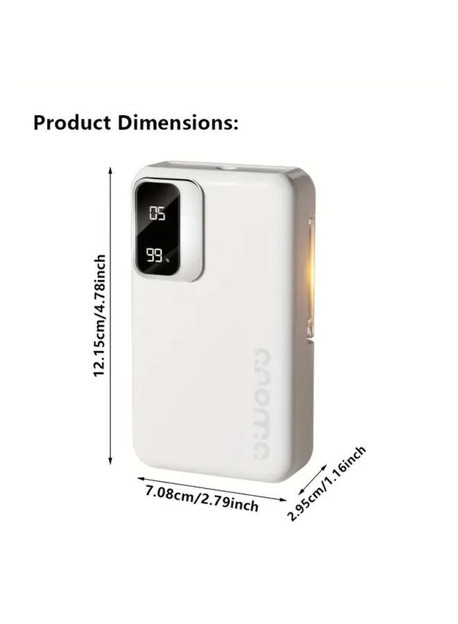 White Smart Air Freshener Diffuser 7 Spray Modes USB Battery Portable For Car Office - Image 4