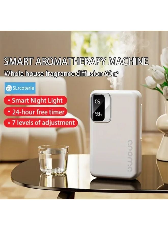 White Smart Air Freshener Diffuser 7 Spray Modes USB Battery Portable For Car Office - Image 5