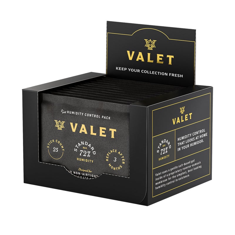 Valet 72% Two-Way Humidity Packs for Wood Containers, 12-Pack, 60g Each, Humidifier Pack Prevents Leaks and Controls Moisture with Natural Craft Paper Design - Image 1