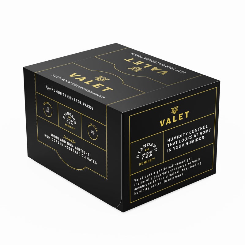 Valet 72% Two-Way Humidity Packs for Wood Containers, 12-Pack, 60g Each, Humidifier Pack Prevents Leaks and Controls Moisture with Natural Craft Paper Design - Image 2