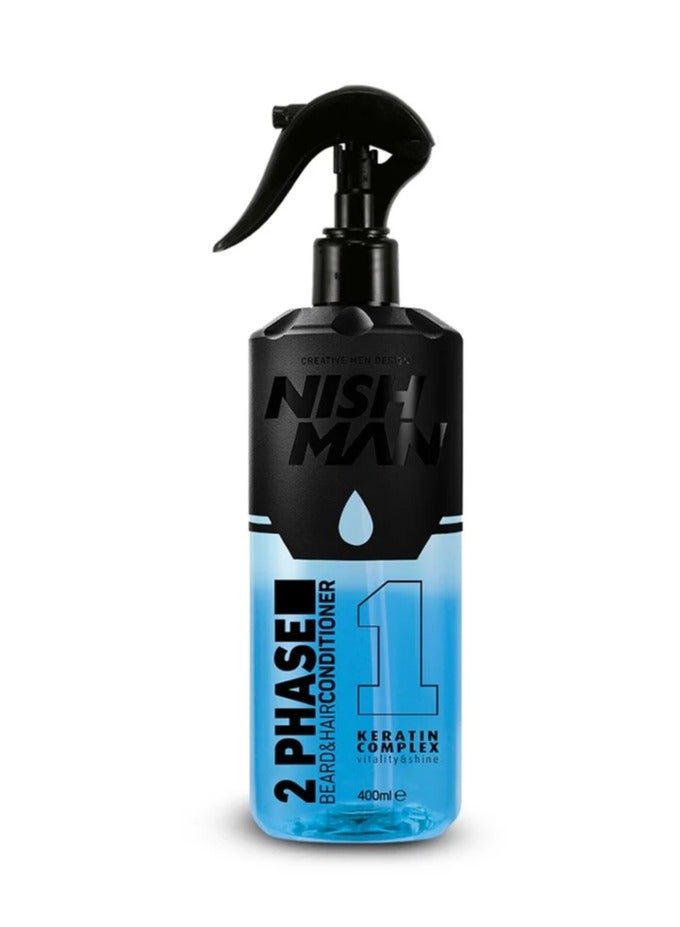 NISHMAN Beard And Hair 2 Phase Conditioner Spray 400ml