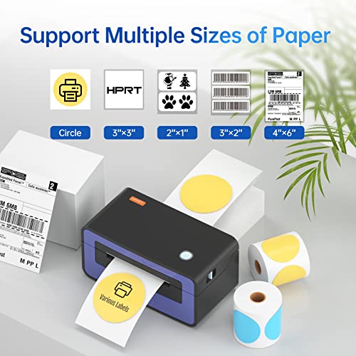 HPRT Shipping Label Printer Thermal Printer 4x6, Barcode Printer for Shipping Packages, 150mm/s High-Speed Thermal Printer for Windows & MAC, Compatible with India Post DHL，Amazon - Image 2