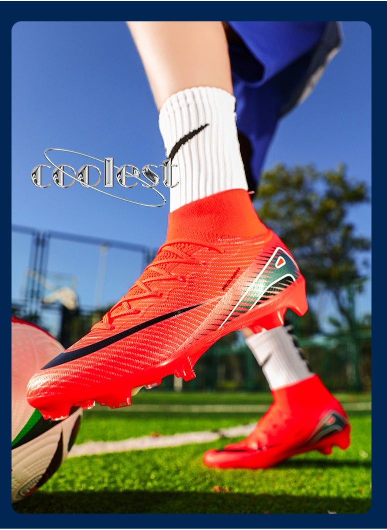 سكت شيكترو أحذية كرة قدم منخفضة الارتفاع، أحذية كرة قدم طويلة الارتفاع من نوع World Cup TF Broken-Spike Grass للطلاب والطالبات، أحذية رياضية عالية الارتفاع مخصصة  - Image 5