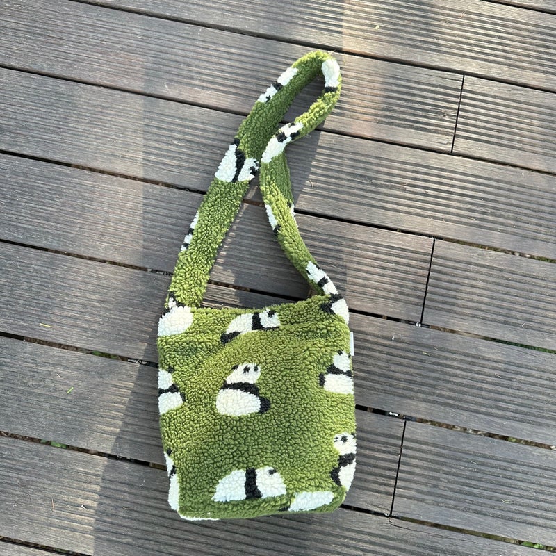 Korean-Style Ins Woolen Material Large Capacity Women'S Tote Bag Commuter Style Lazy Style Single Shoulder Crosbody Bag Trendy - Image 5