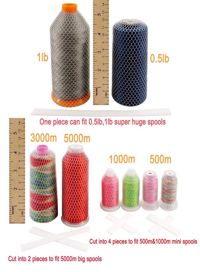 New brothread 100pcs Thread Net Spool Saver for Different Sizes of Embroidery Sewing Quilting and Serger Thread Spools/Cones - 9.8" (25cm) Long Each Piece - Image 2