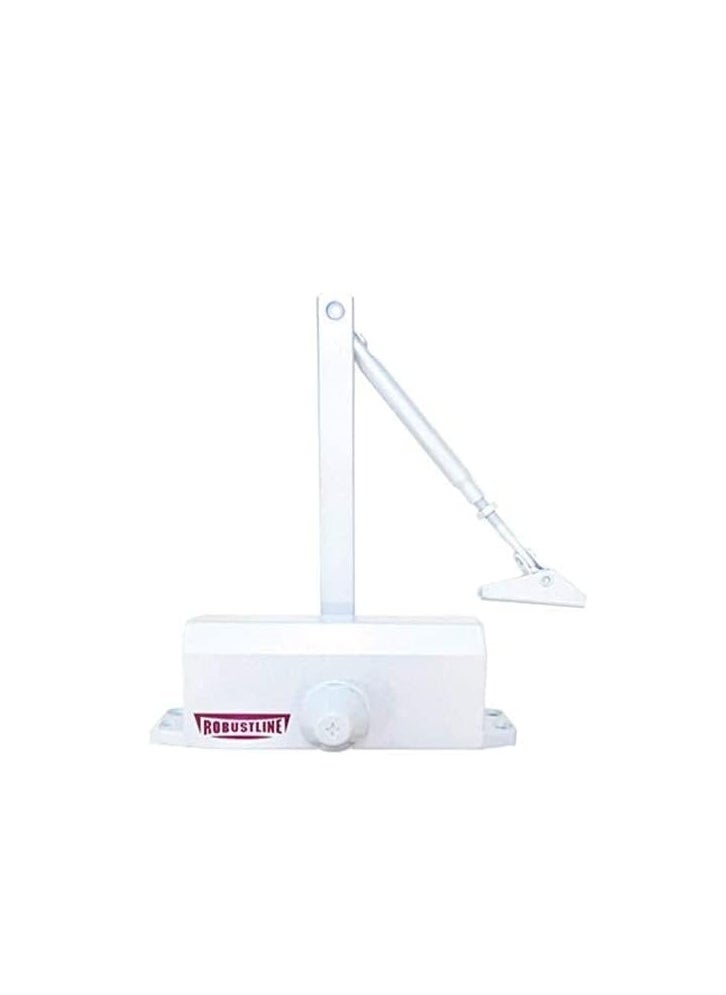 ROBUSTLINE Robustline Heavy Duty Door Closer For Home and Commercial use- 5 YEARS WARRANTY - (3705 - White, Door Weight Capacity 80Kg - 120Kg) 