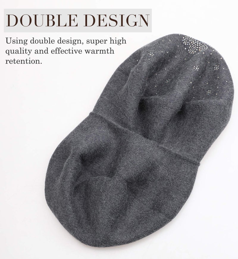 Sumolux Women Beret Hat French Wool Beret Beanie Cap Classic Solid Color Autumn Winter Hats - Image 5