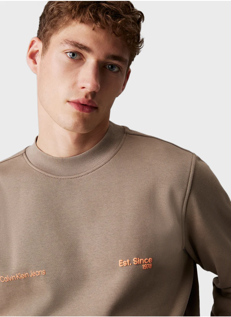 Calvin Klein Jeans Logo Crew Neck Sweatshirt