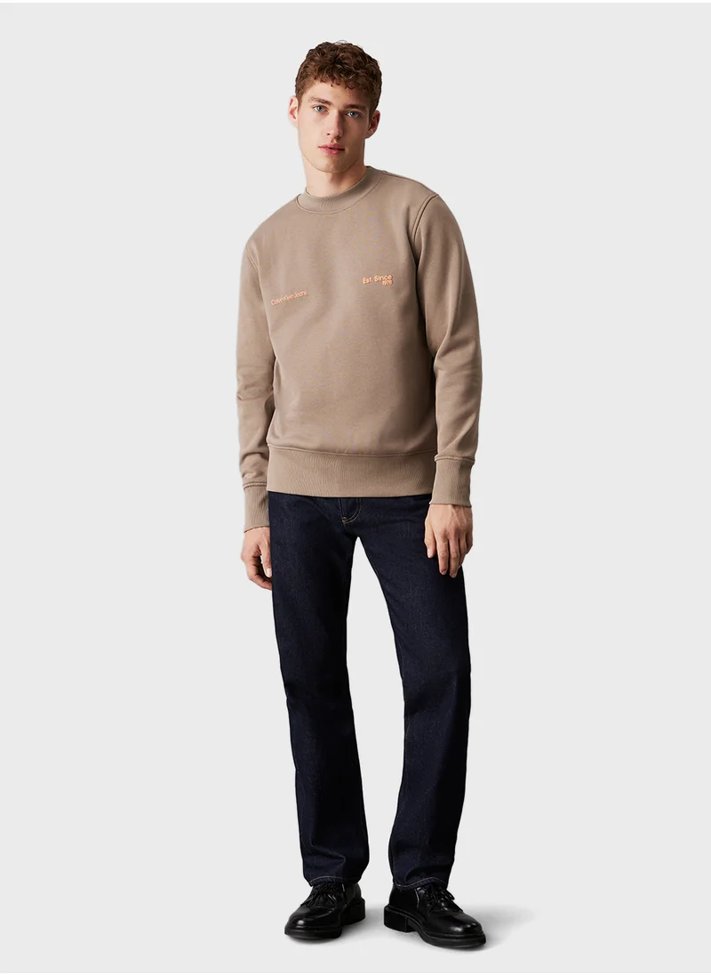 Calvin Klein Jeans Logo Crew Neck Sweatshirt