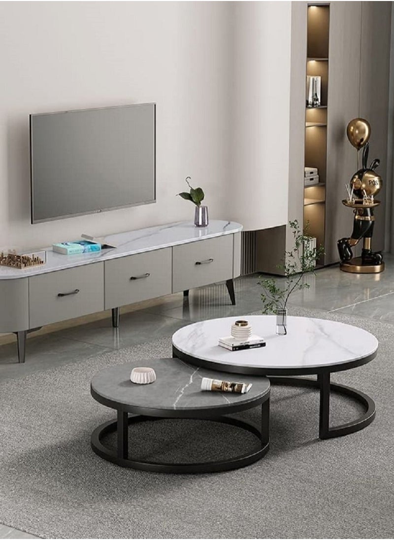 AGD 2 Round Nesting Table For Living Room  - Image 2