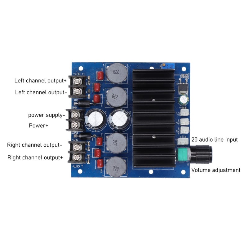 لوحة مكبر الصوت الرقمي TDA7498 100 واط × 2 قناتين مزدوجتين لمسرح منزلي DIY مكبر صوت PCB - Image 5