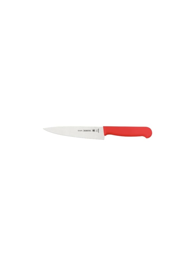 Tramontina Professional 6" Meat Knife – Stainless Steel Blade, Red Polypropylene Handle with Antimicrobial Protection, Comfort Grip, Dishwasher Safe - Image 1