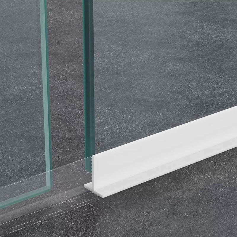 Duzzy 67 Inch Shower Threshold Water Dam, Shower Door Bottom Seal Strip, Shower Water Guard for Frameless Glass Shower Door - Image 3