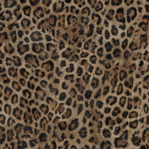 JiffDiff Upgrade Leopard Print Peel and Stick Wallpaper, 17.3" x 120" Waterproof Removable Self Adhesive Wallpaper, Brown Unique Funky Cheetah Contact Paper for Bedroom, Bathroom, Decor - Image 1