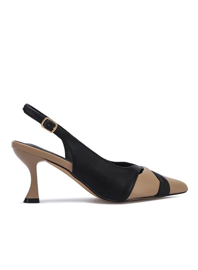 Stylish Dual-Tone Tapered Slingback CD 009