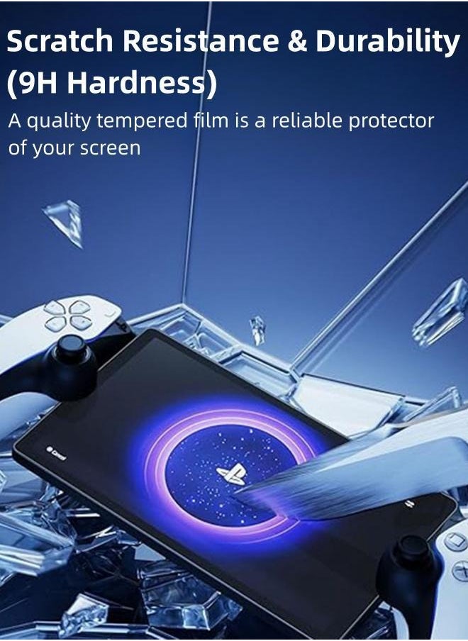 Lesha - 【3 Pack】Screen Protector for PlayStation Portal Remote Player, High-Definition, 9H Hardness, Easy to Install, Fingerprint Resistant, 8 inch Sensitive Bubble-free Screen Film for PS5 Portal 2023 - Image 1