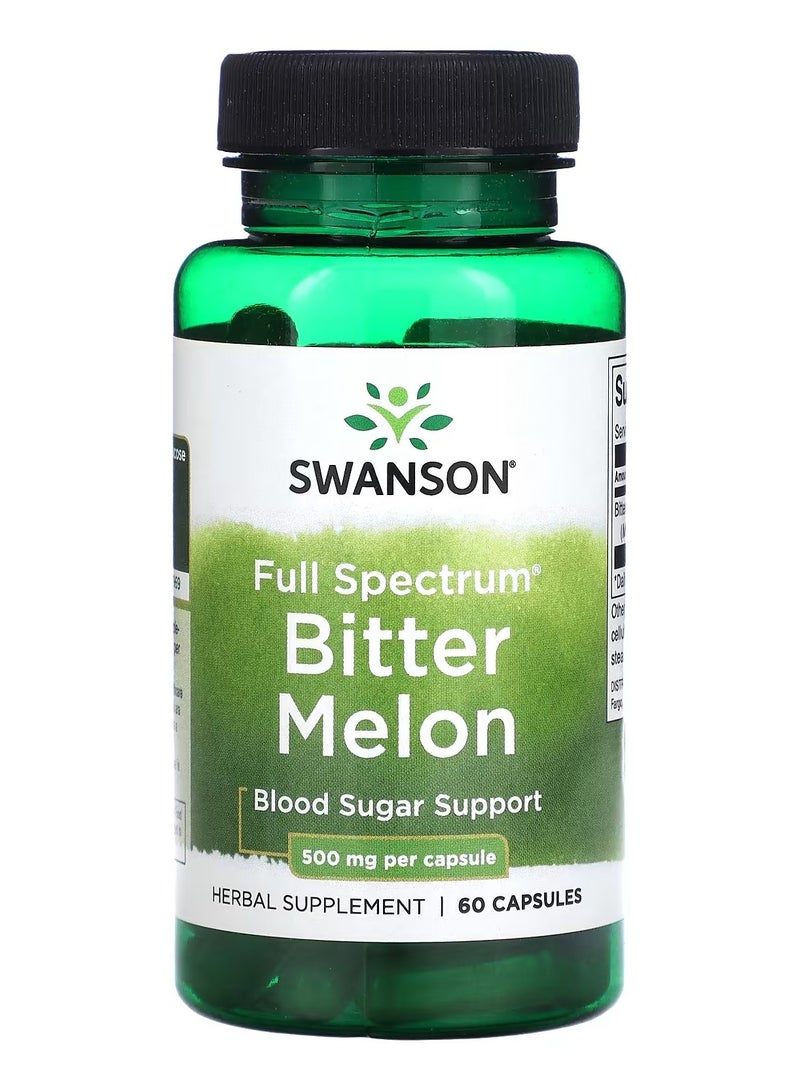 سوانسون Swanson, البطيخ المر كامل الطيف، 500 مجم، 60 كبسولة