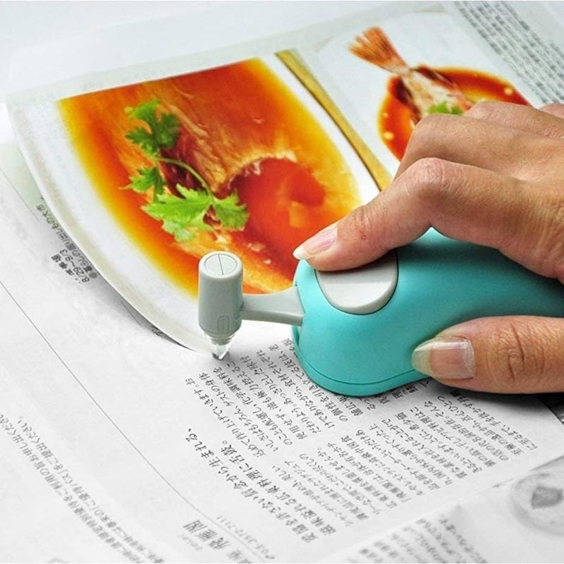 HARAC Handheld Paper Cutter, Japanese Kids Safe Hand Paper Trimmer Tool for Craft, Scrapbook, Office, Classroom, Made in JAPAN, Green - Image 3