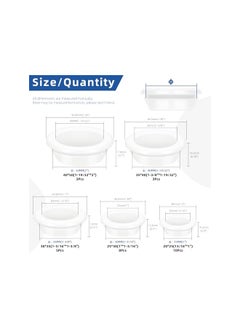 Glarks Glarks 29pcs 5 Sizes Round Hollow Rubber Grommet Set, White Drill Hole Double Sided Hollow Firewall Hole Plugs, Round Electrical Wiring Gasket for Wire, Tables, Pump, Plumbing  - Image 2