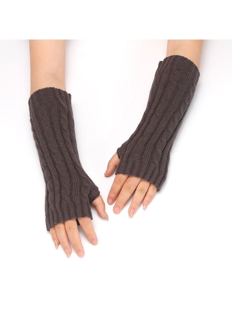 Loquat Fingerless Cotton Polyester Gloves Sleeves 