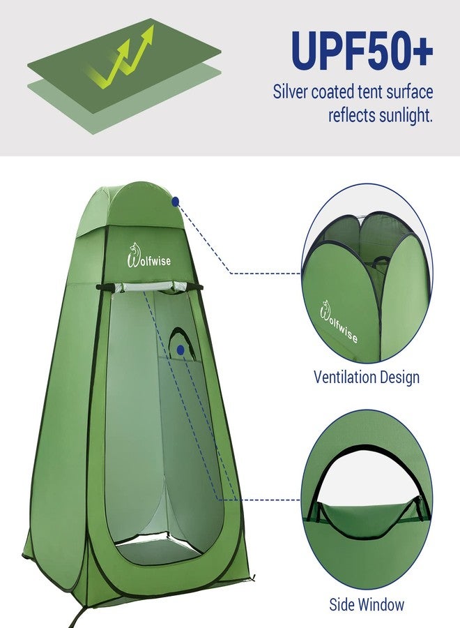 WolfWise Easy Pop Up Privacy Camping Shower Tent, Portable Outdoor Sun Shelter Camp Toilet Changing Dressing Room - Image 2