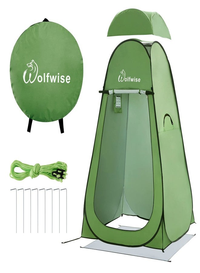 WolfWise Easy Pop Up Privacy Camping Shower Tent, Portable Outdoor Sun Shelter Camp Toilet Changing Dressing Room - Image 1