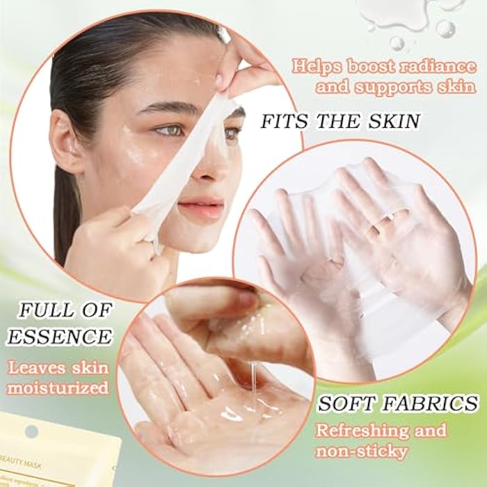 WENJLYJ 22PCS Face Mask Set,Moisturizing Facial Sheet Mask,Hydrating Face Mask Skin Care - Image 5