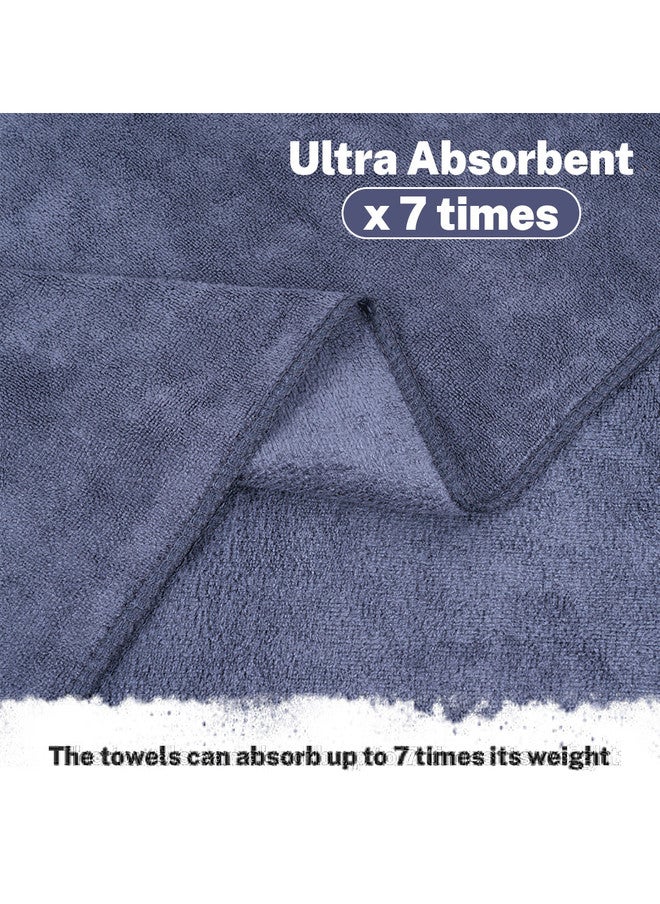 Fezora Magenta & Grey 2 Pieces Microfiber 400 GSM Bath Towels - Image 4