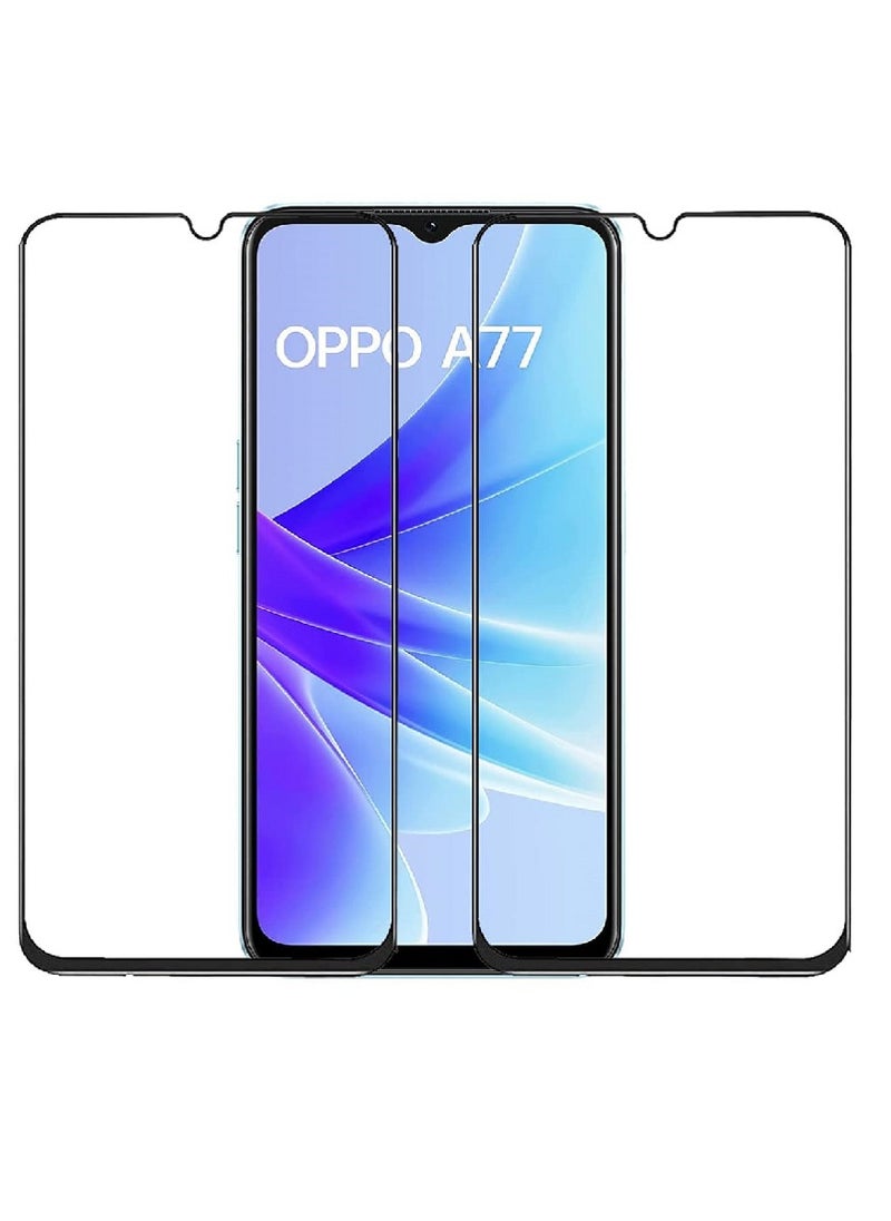Super 2 Pieces Tempered Glass Screen Protector 5D Designed For Oppo A77 4G Full Glue Edge to Edge Full Screen Coverage And Bubble Free - Image 1