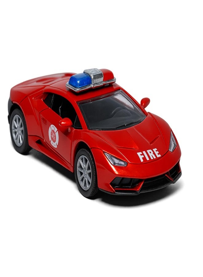 Speedyz Toy Fire Sedan Car 1:32 Scale Die-Cast Metal with Opening Doors and Pull Back Action Realistic Toy Car - Image 1