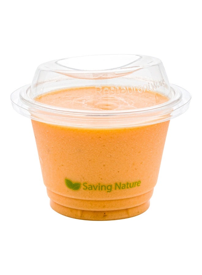 Restaurantware LIDS ONLY: Basic Nature 9,12, 16 Ounce Cold Cup Lids, 1000 2-in-1 Lids For 9, 12, 16 Ounce Drinking Cups - Sturdy, Cups Sold Seperately, Clear PLA Plastic Eco-Friendly Cup Lids  - Image 2