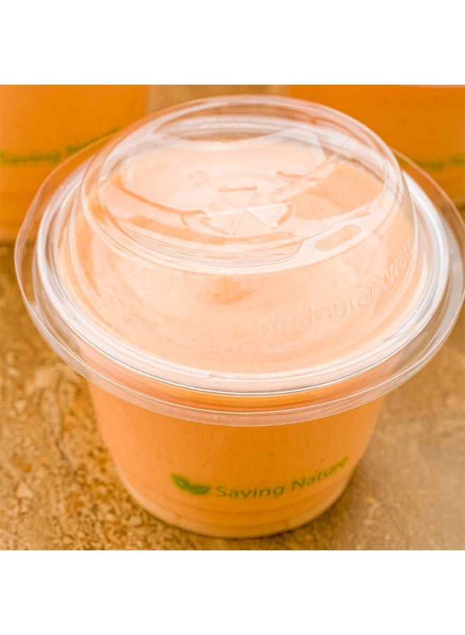 Restaurantware LIDS ONLY: Basic Nature 9,12, 16 Ounce Cold Cup Lids, 1000 2-in-1 Lids For 9, 12, 16 Ounce Drinking Cups - Sturdy, Cups Sold Seperately, Clear PLA Plastic Eco-Friendly Cup Lids  - Image 3