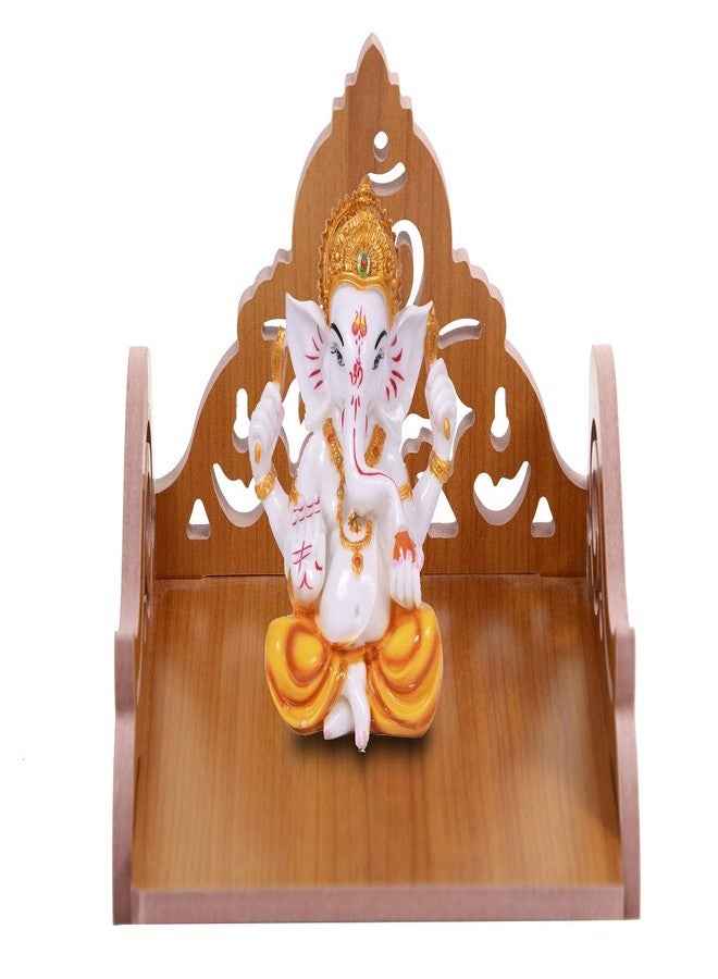 MS ENTERPRISE Wooden Singhasan Temple for God, Laddu Gopal Sinhasan for Pooja Mandir, Singhasan for Diwali, Durga Pooja, Navratri, Ganesh Chaturthi - Multicolor (5.5 * 6 * 8 Inch) (RED B) - Image 1