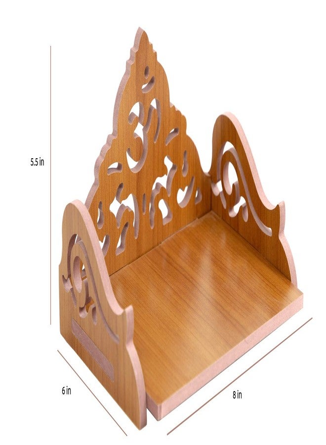 MS ENTERPRISE Wooden Singhasan Temple for God, Laddu Gopal Sinhasan for Pooja Mandir, Singhasan for Diwali, Durga Pooja, Navratri, Ganesh Chaturthi - Multicolor (5.5 * 6 * 8 Inch) (RED B) - Image 4